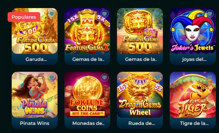 tragamonedas populares del casino Rajajoy